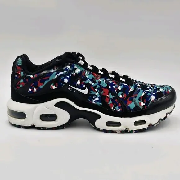 Nike Air Max Plus Black/White/Hyper Blue CU4623-001 Size 6.5Y Womens 8 - Picture 11 of 12